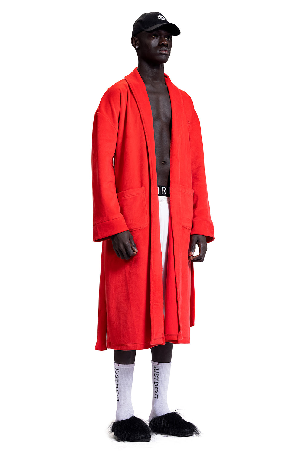 SCARLET VELOUR ROBE
