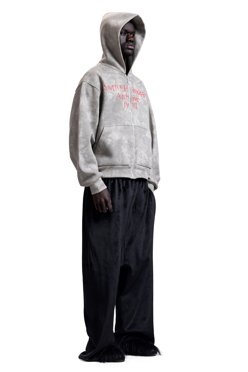 WASHED GREY ARCHIVES ZIP-UP