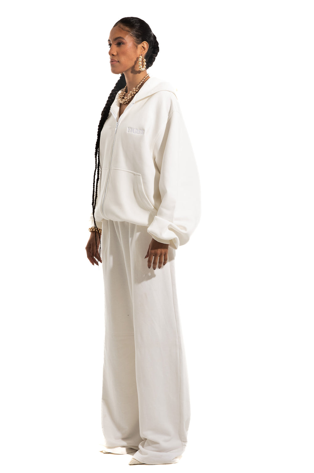 WHITE TRACKSUIT JACKET