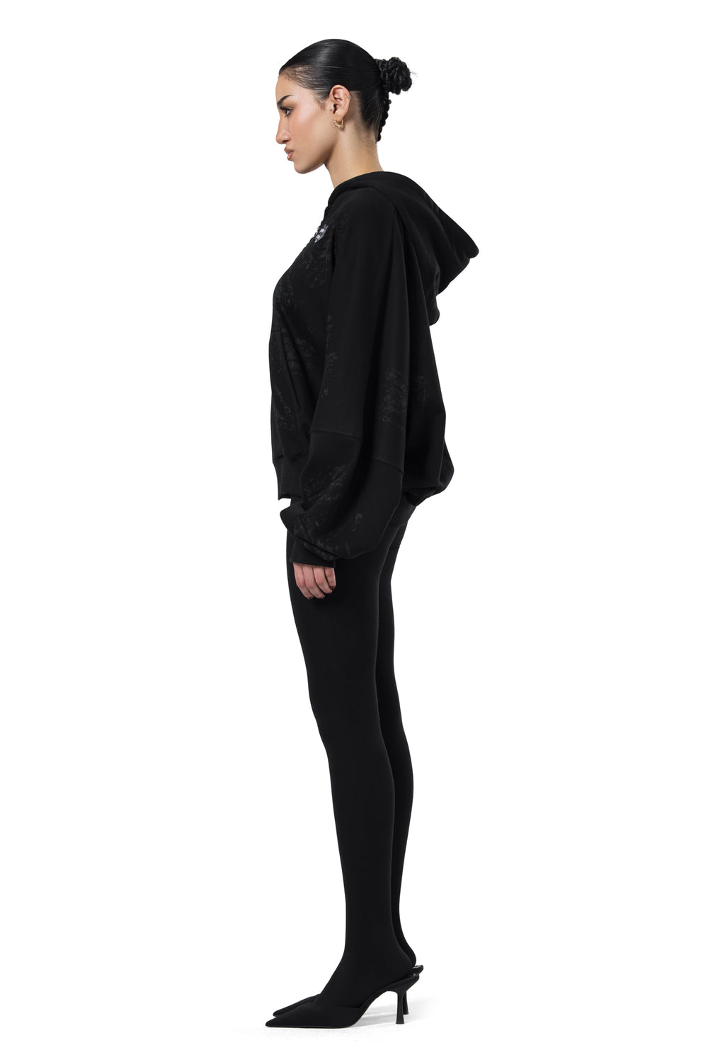 WASHED EFFECT ZIP-UP