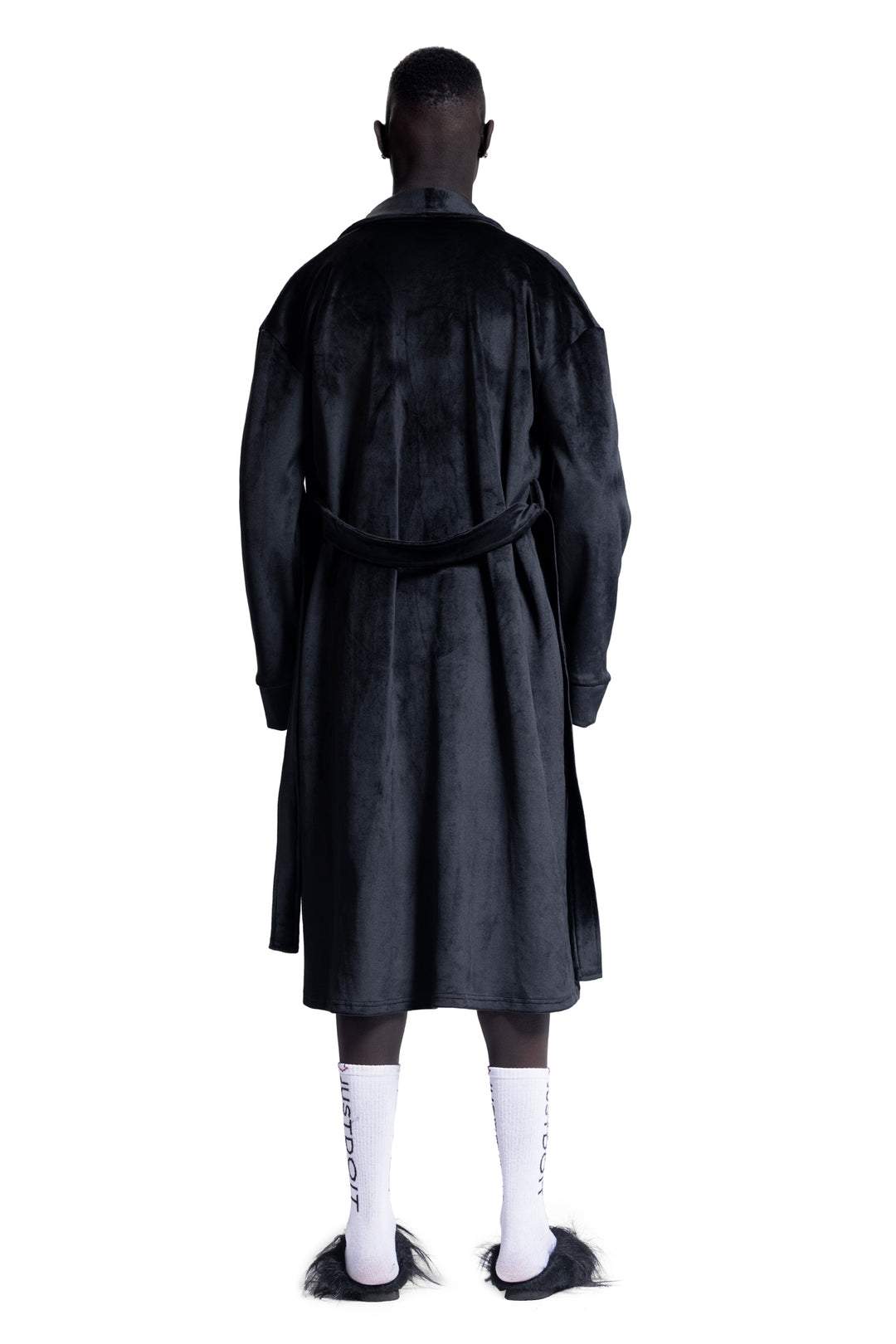 BLACK VELOUR ROBE