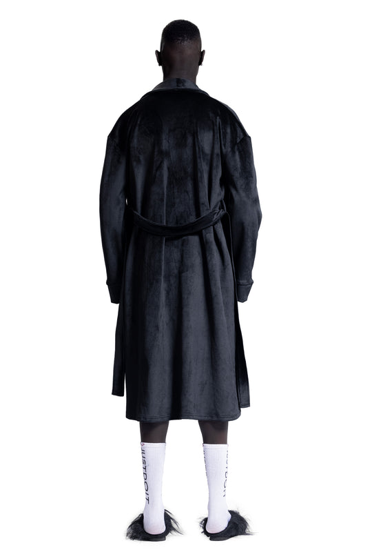 BLACK VELOUR ROBE