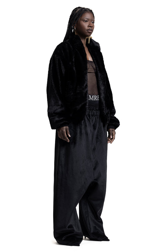 BLACK FUR JACKET