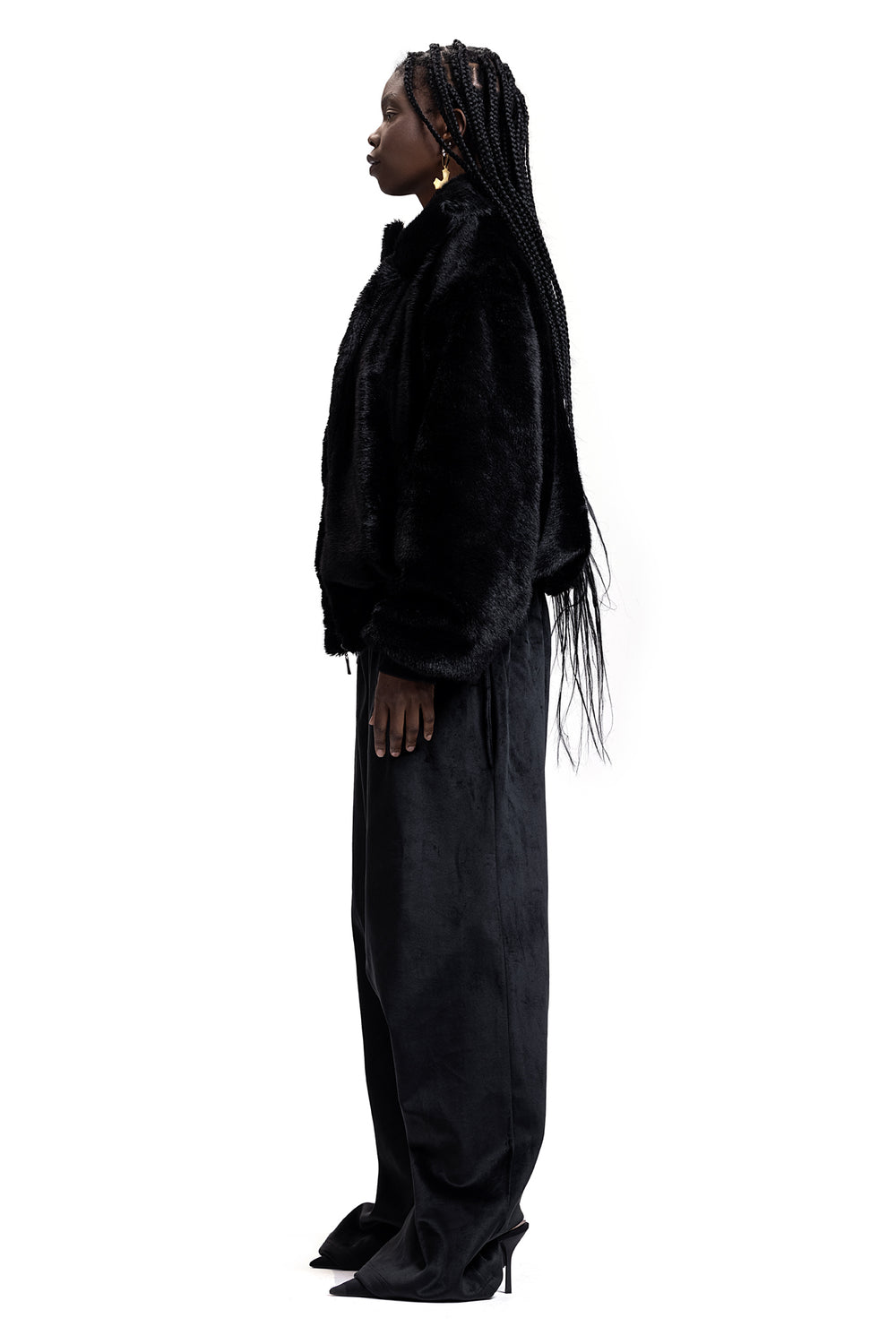 BLACK FUR JACKET