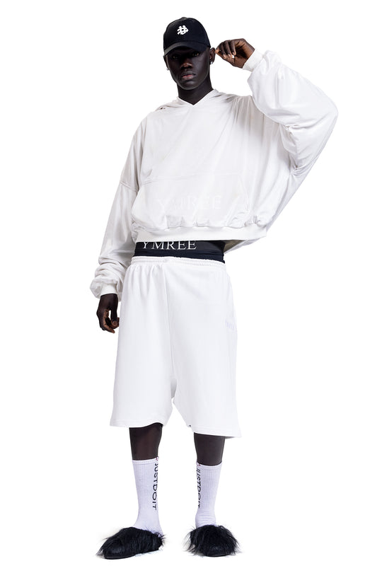 DOUBLE-LINED YMREE VELOUR HOODIE