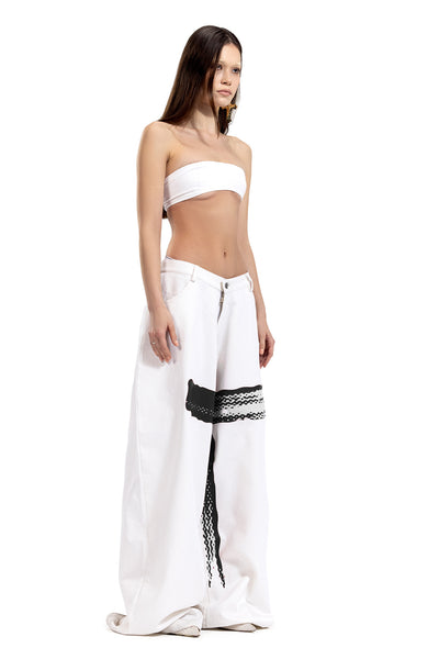 WASHED CROSS OVERSIZED PANTS