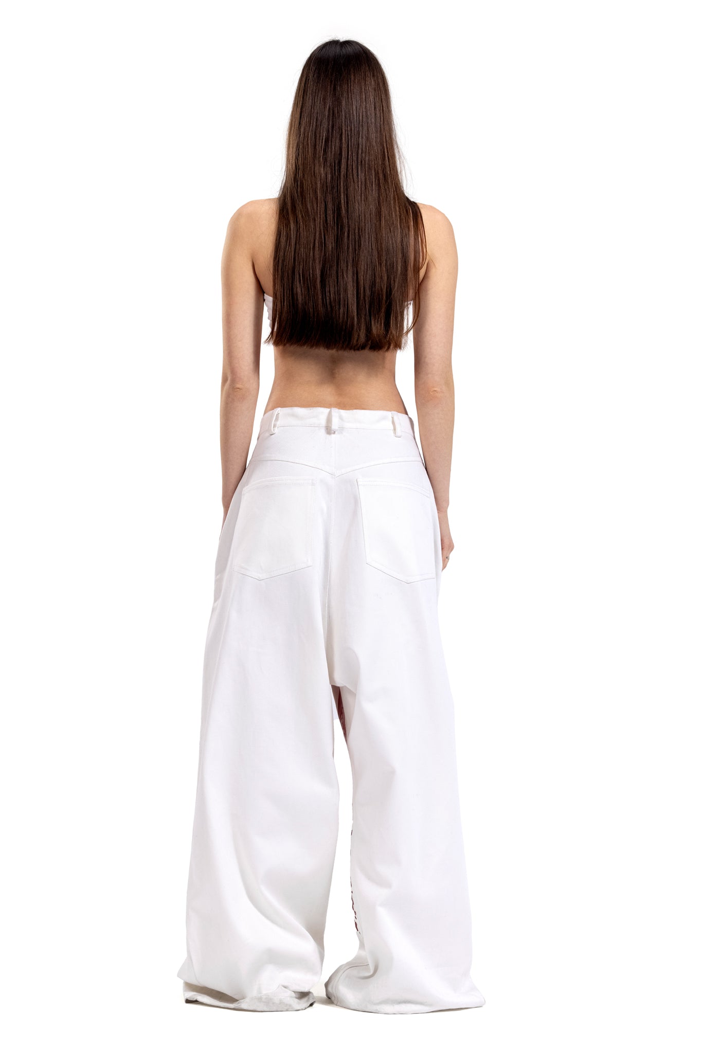 WASHED CROSS OVERSIZED PANTS