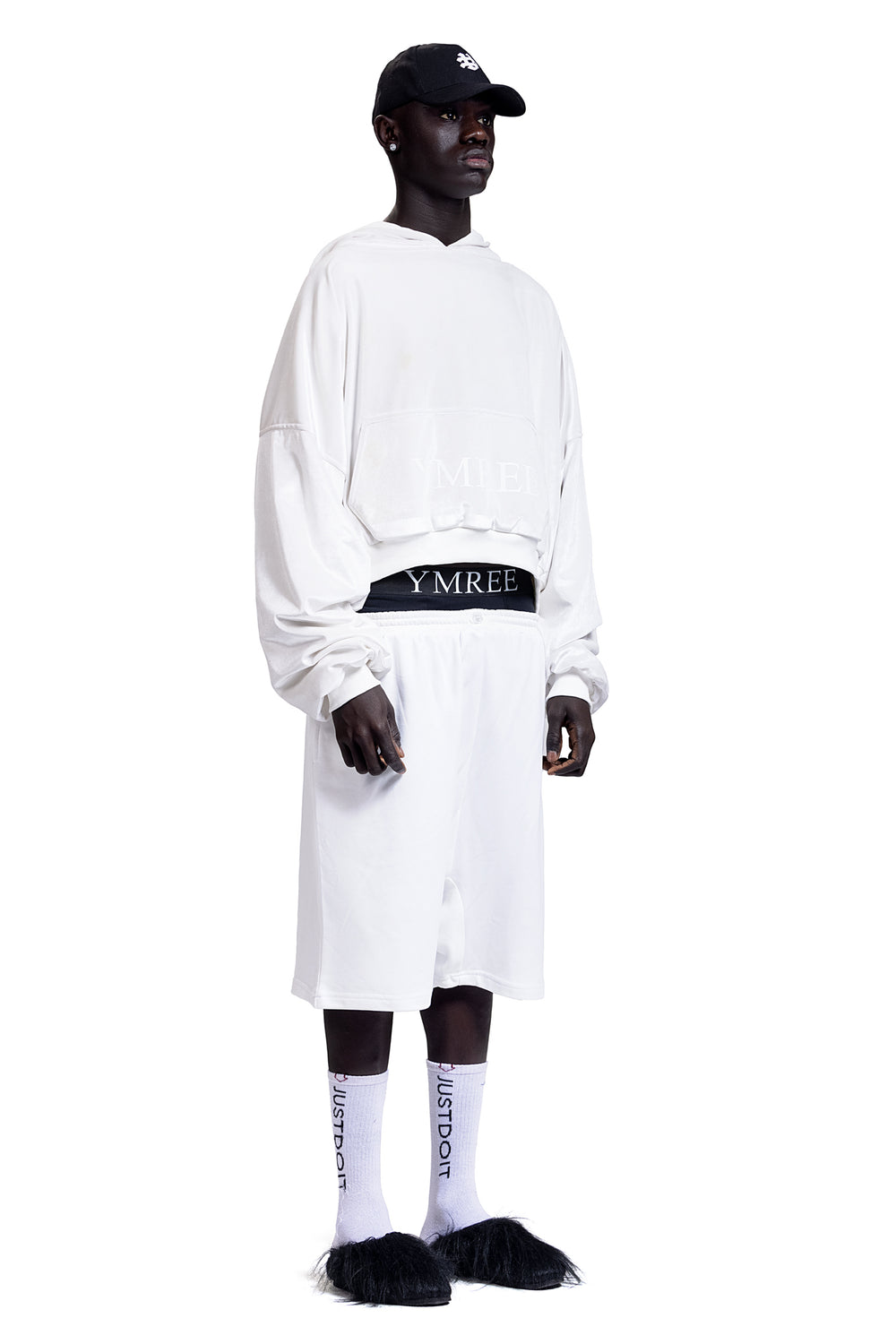 DOUBLE-LINED YMREE VELOUR HOODIE