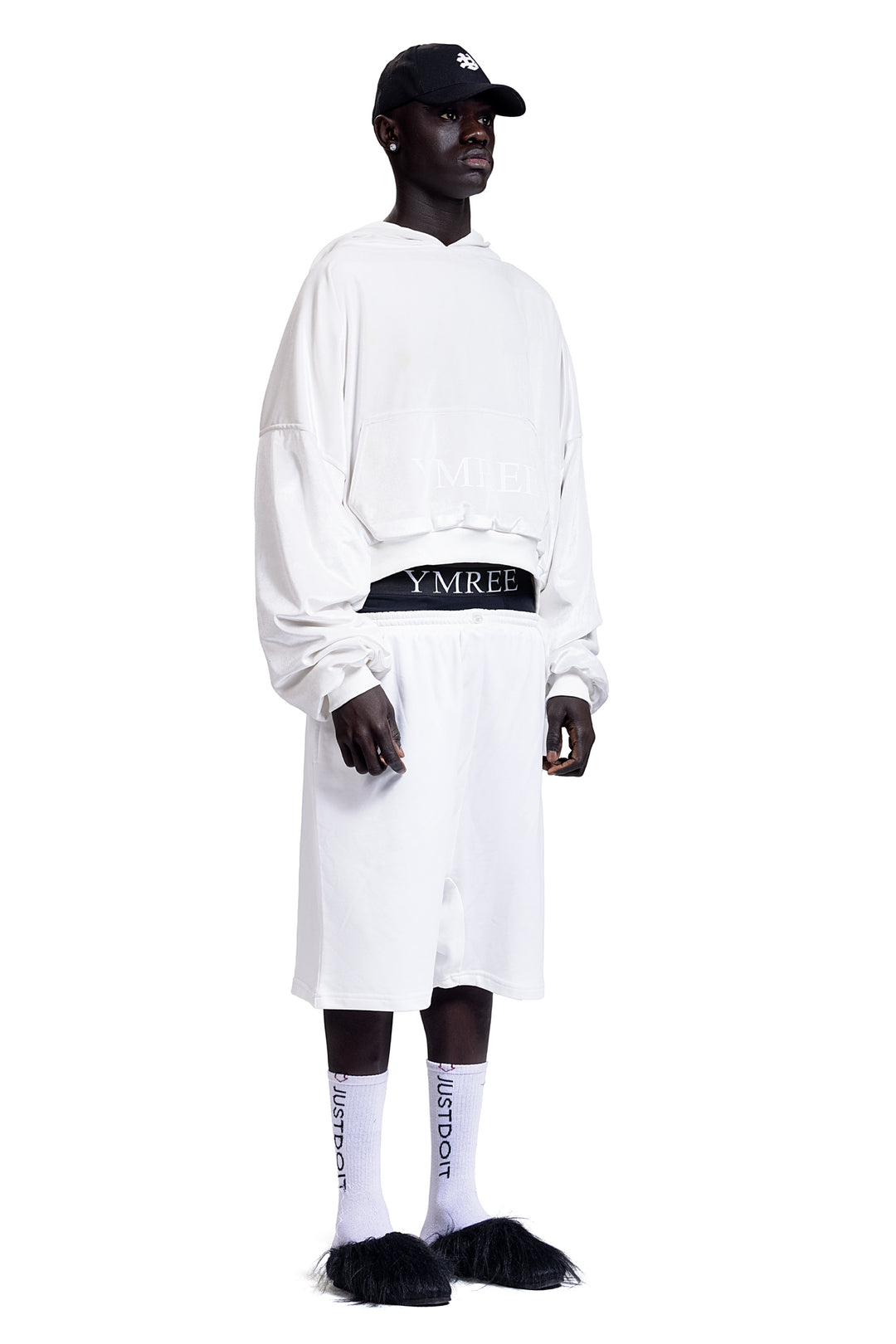 DOUBLE-LINED YMREE VELOUR HOODIE