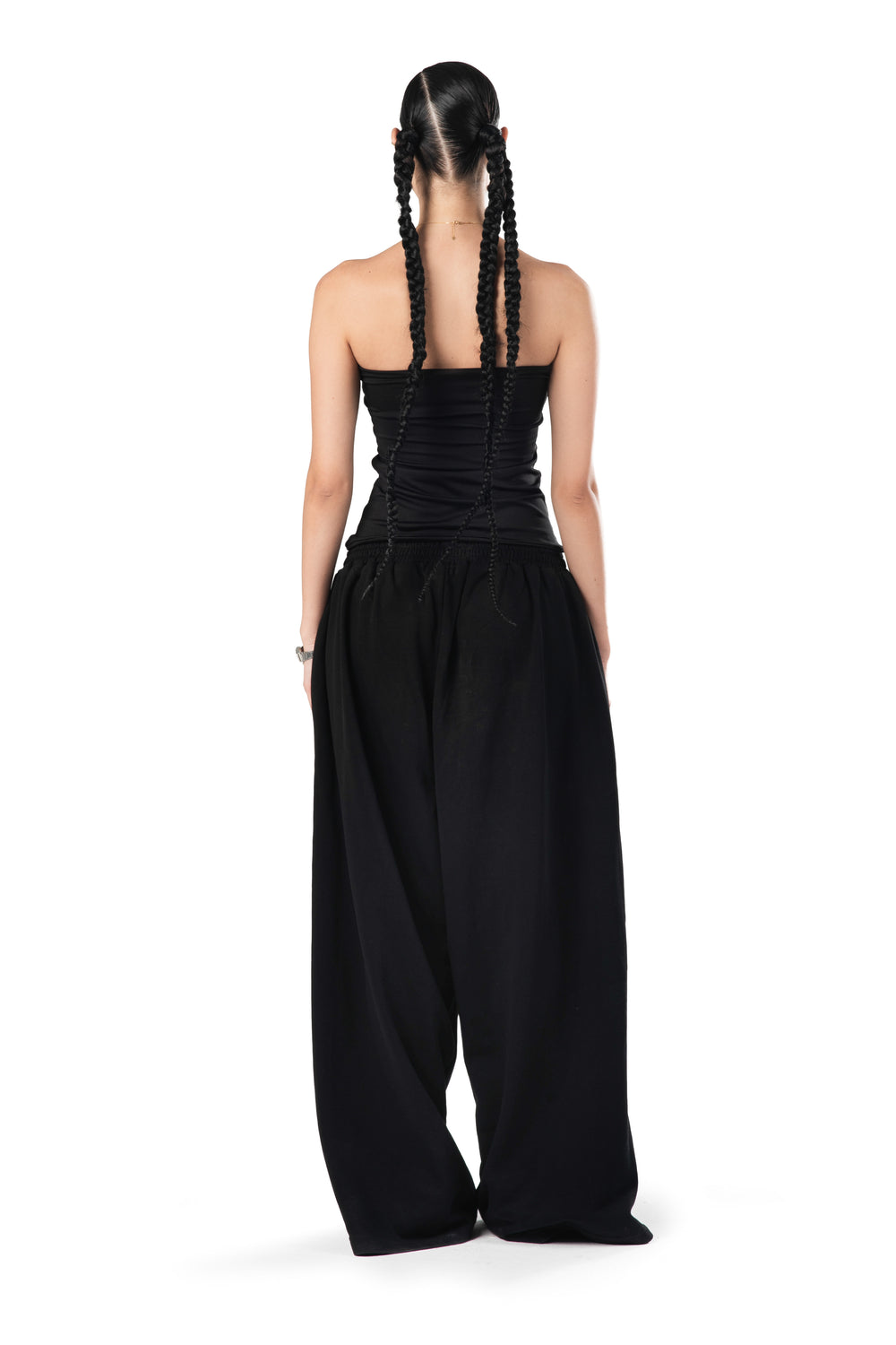 YMREE GRILLZ STRAPLESS TOP BLACK