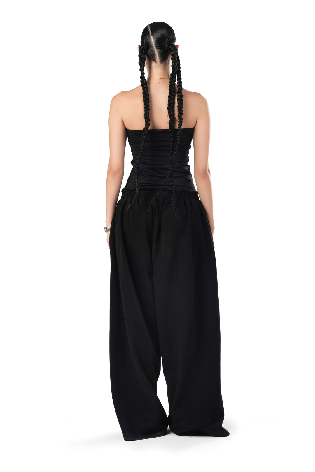 YMREE GRILLZ STRAPLESS TOP BLACK
