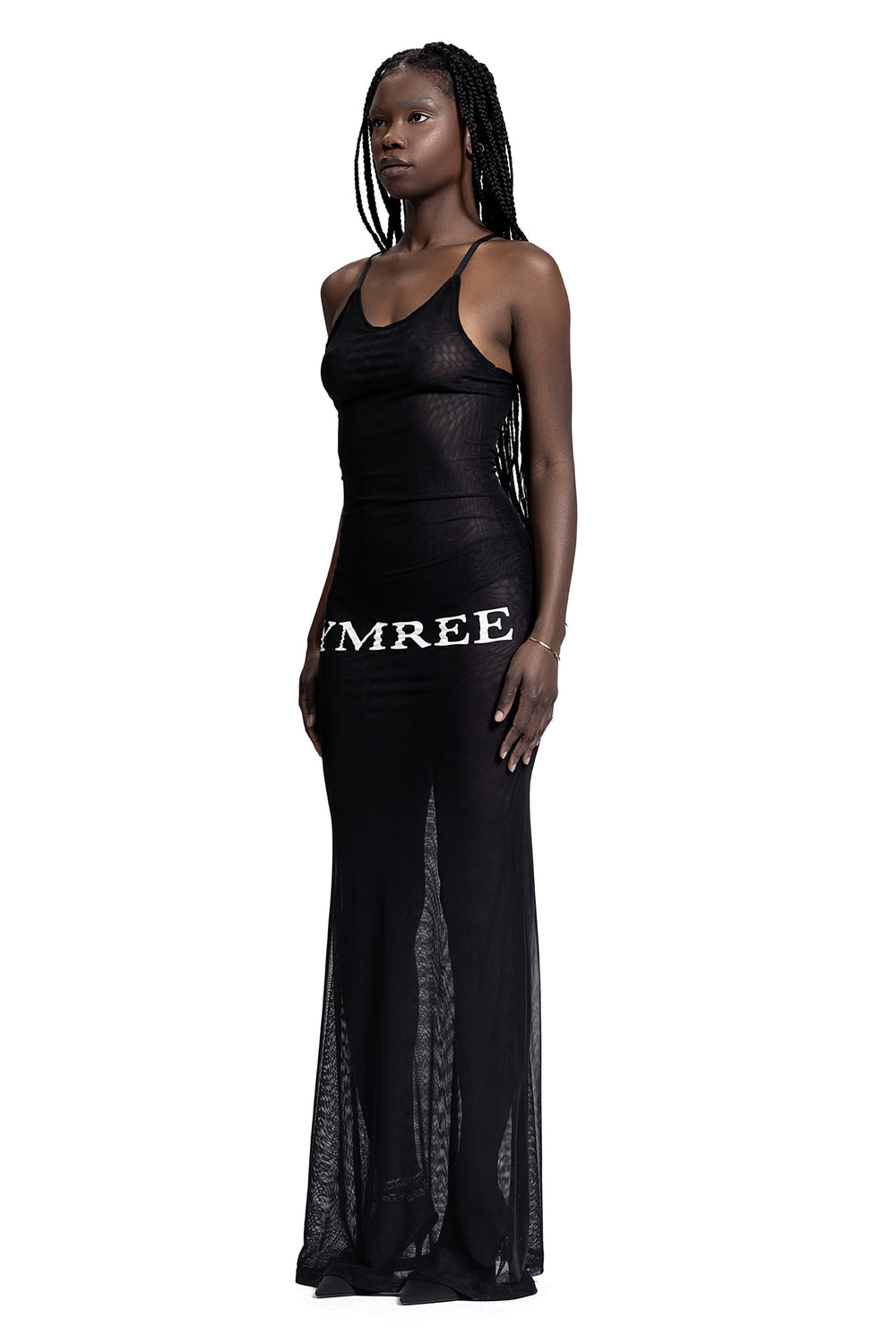 YMREE BLACK MESH DRESS