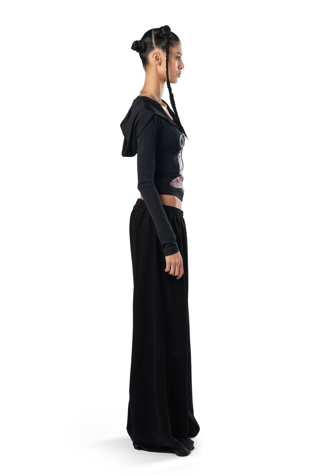 FULL SLEEVE DOLL TOP BLACK