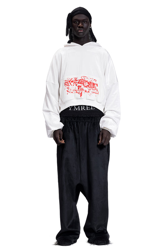 RED GRAFFITI POCKET HOODIE