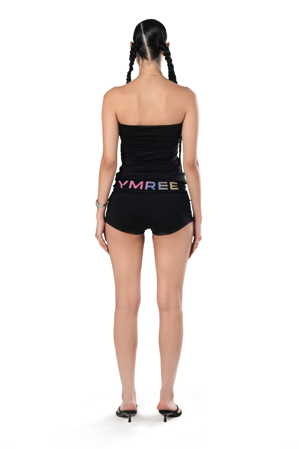 YMREE WAIST SHORTS BLACK