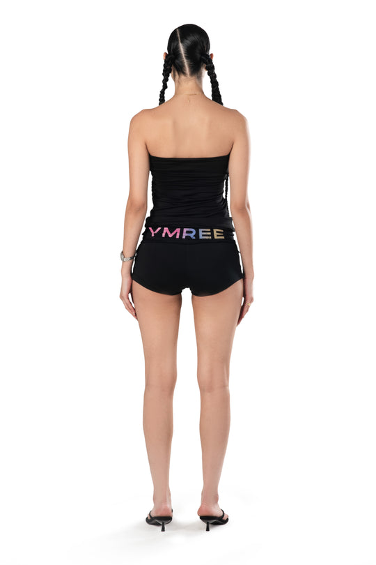 YMREE WAIST SHORTS BLACK