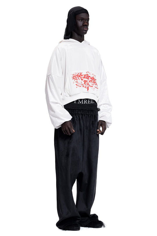 RED GRAFFITI POCKET HOODIE