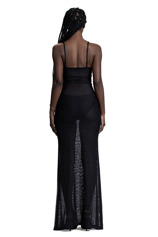 YMREE BLACK MESH DRESS