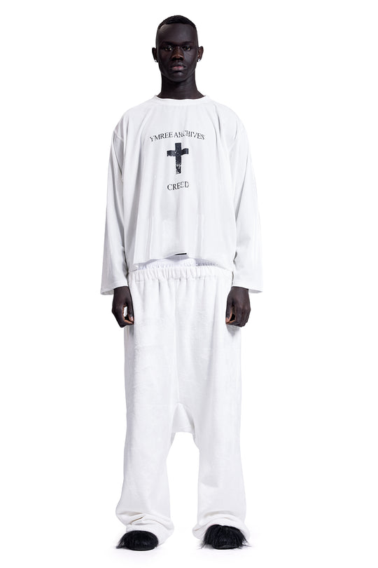 CREED VELOUR SWEATER IN WHITE