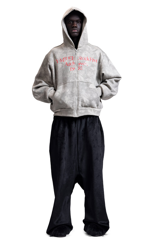 WASHED GREY ARCHIVES ZIP-UP