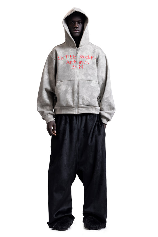 WASHED GREY ARCHIVES ZIP-UP