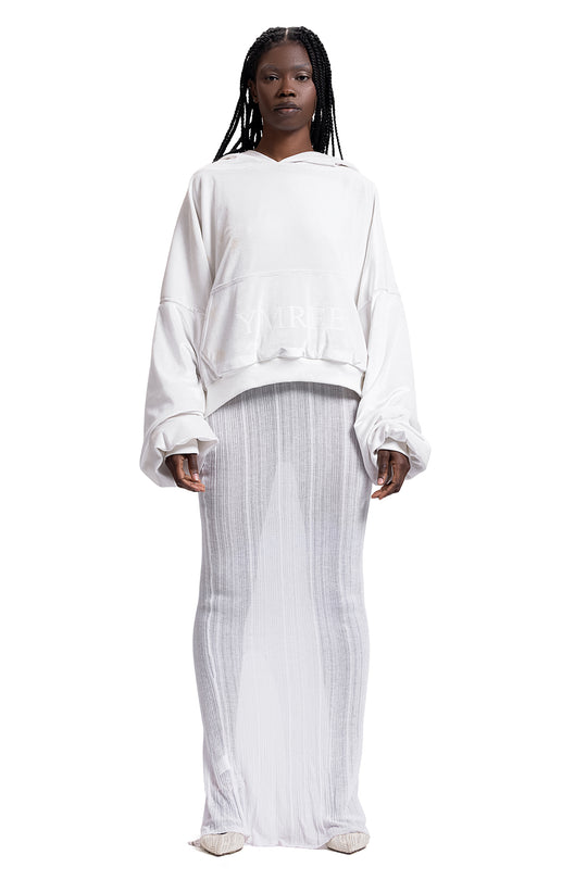 DOUBLE-LINED YMREE VELOUR HOODIE