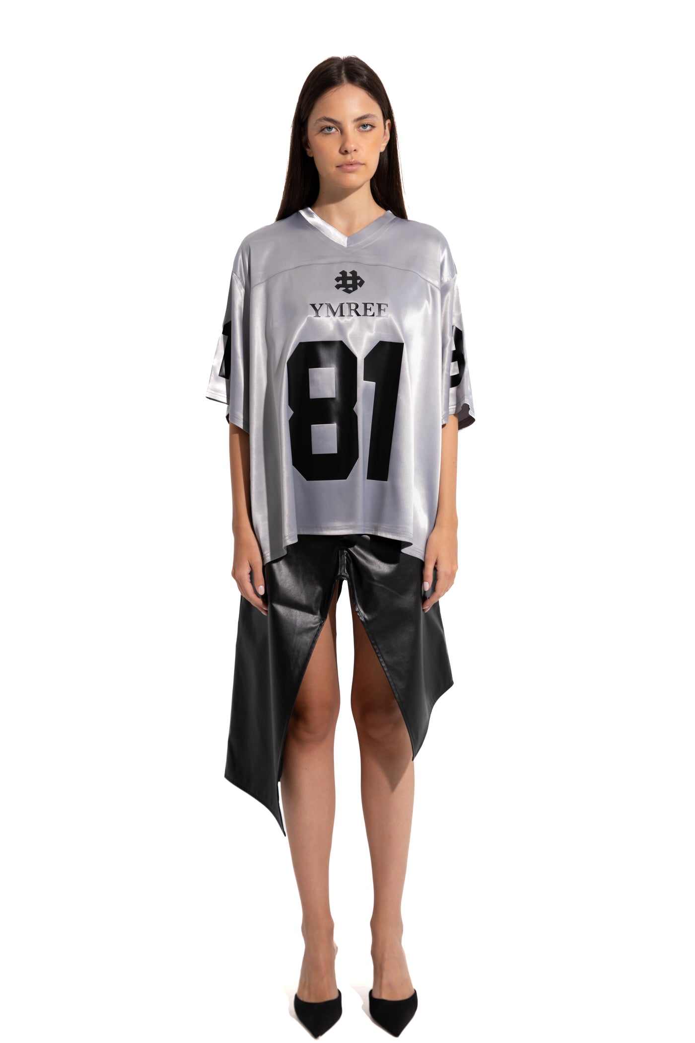 81 OVERSIZED T-SHIRT IN SILVER
