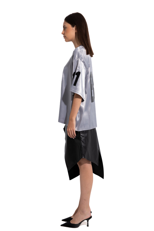 81 OVERSIZED T-SHIRT IN SILVER