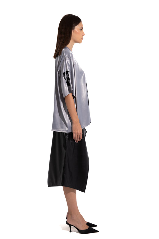 81 OVERSIZED T-SHIRT IN SILVER