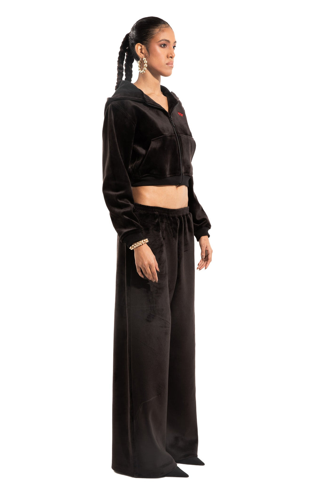 MONOGRAM VELOUR TRACKSUIT PANTS