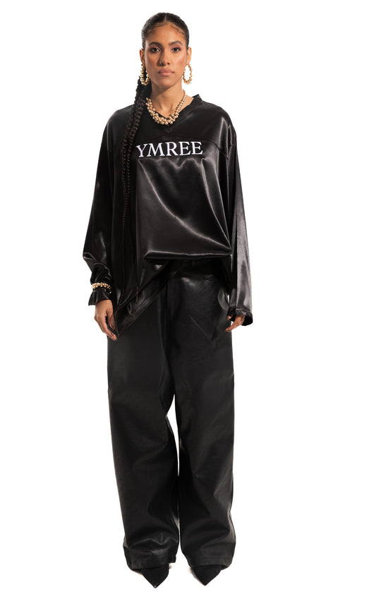 YMREE SATIN JERSEY TOP