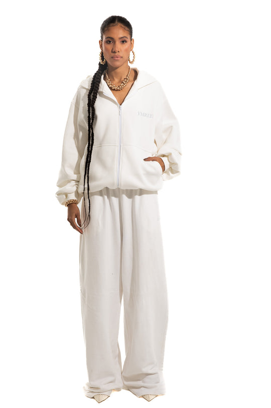 WHITE TRACKSUIT JACKET