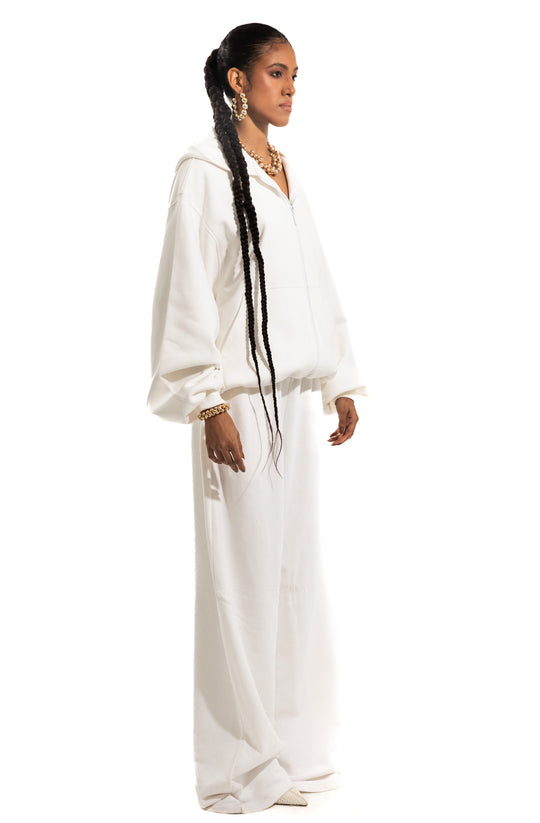WHITE TRACKSUIT JACKET