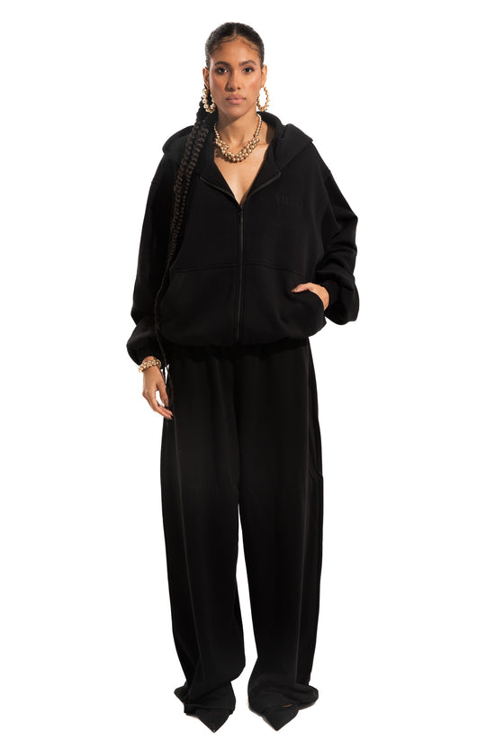 BLACK TRACKSUIT JACKET
