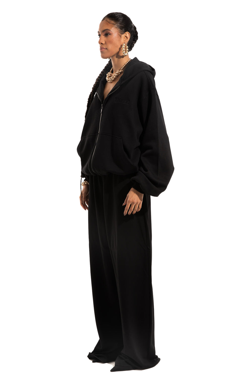 BLACK TRACKSUIT JACKET