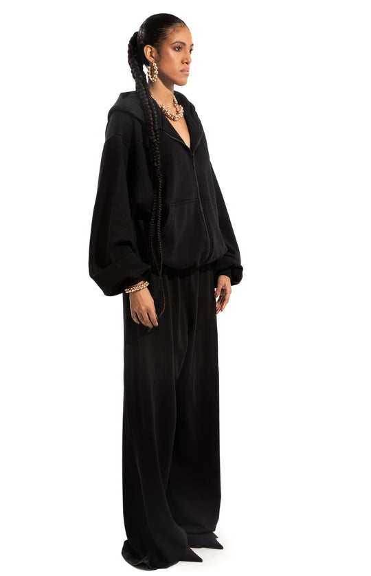 BLACK TRACKSUIT JACKET