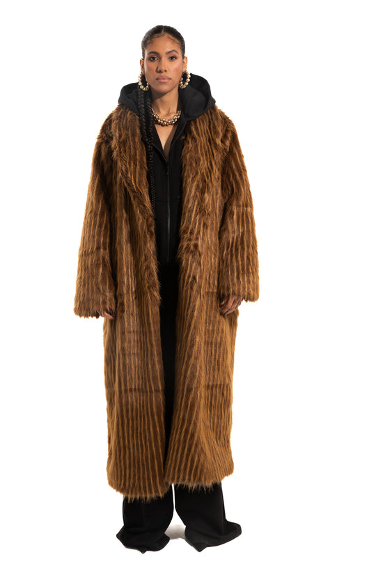CARAMEL FUR COAT