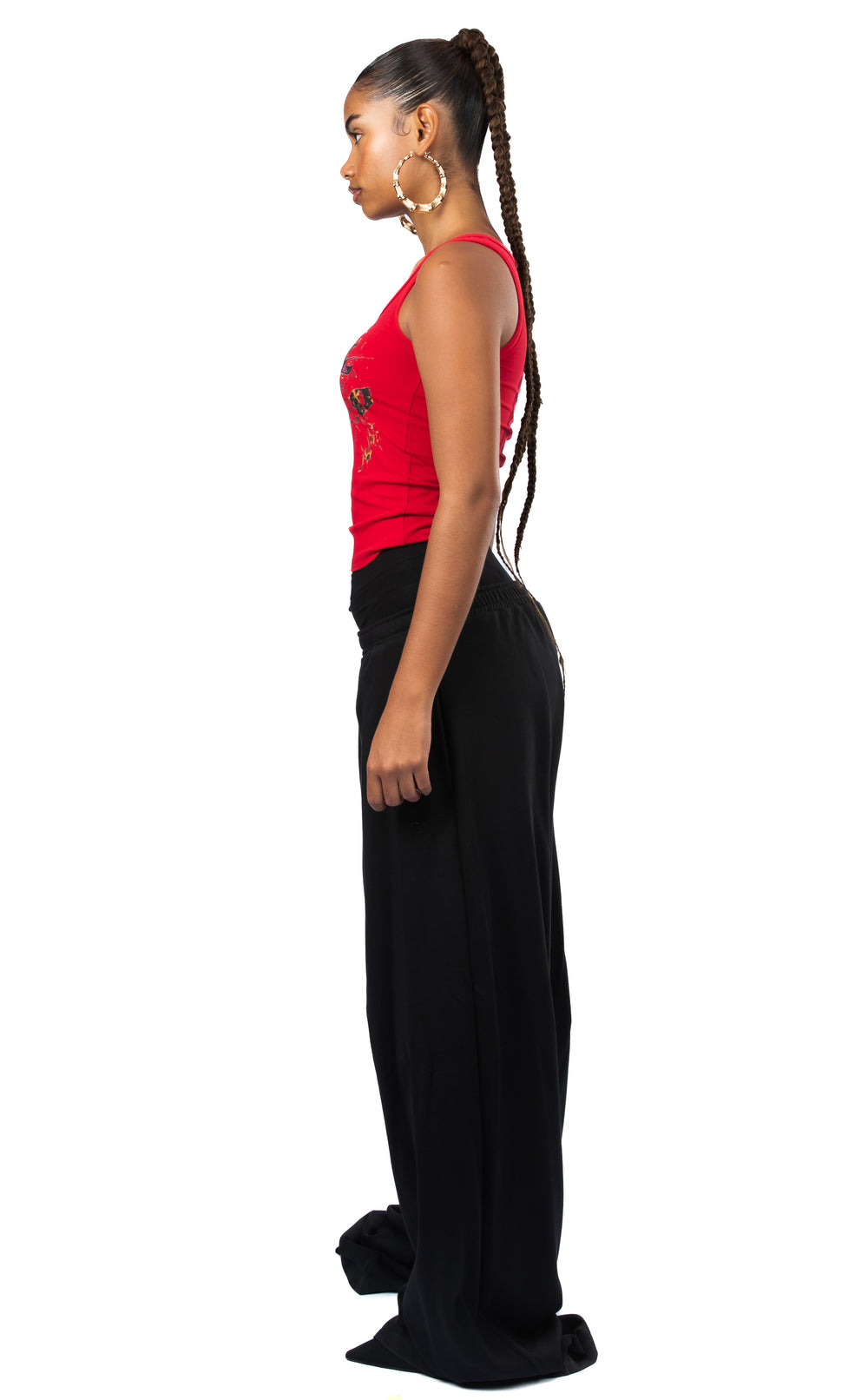 CHEETAH PRINT YMREE TANK TOP RED
