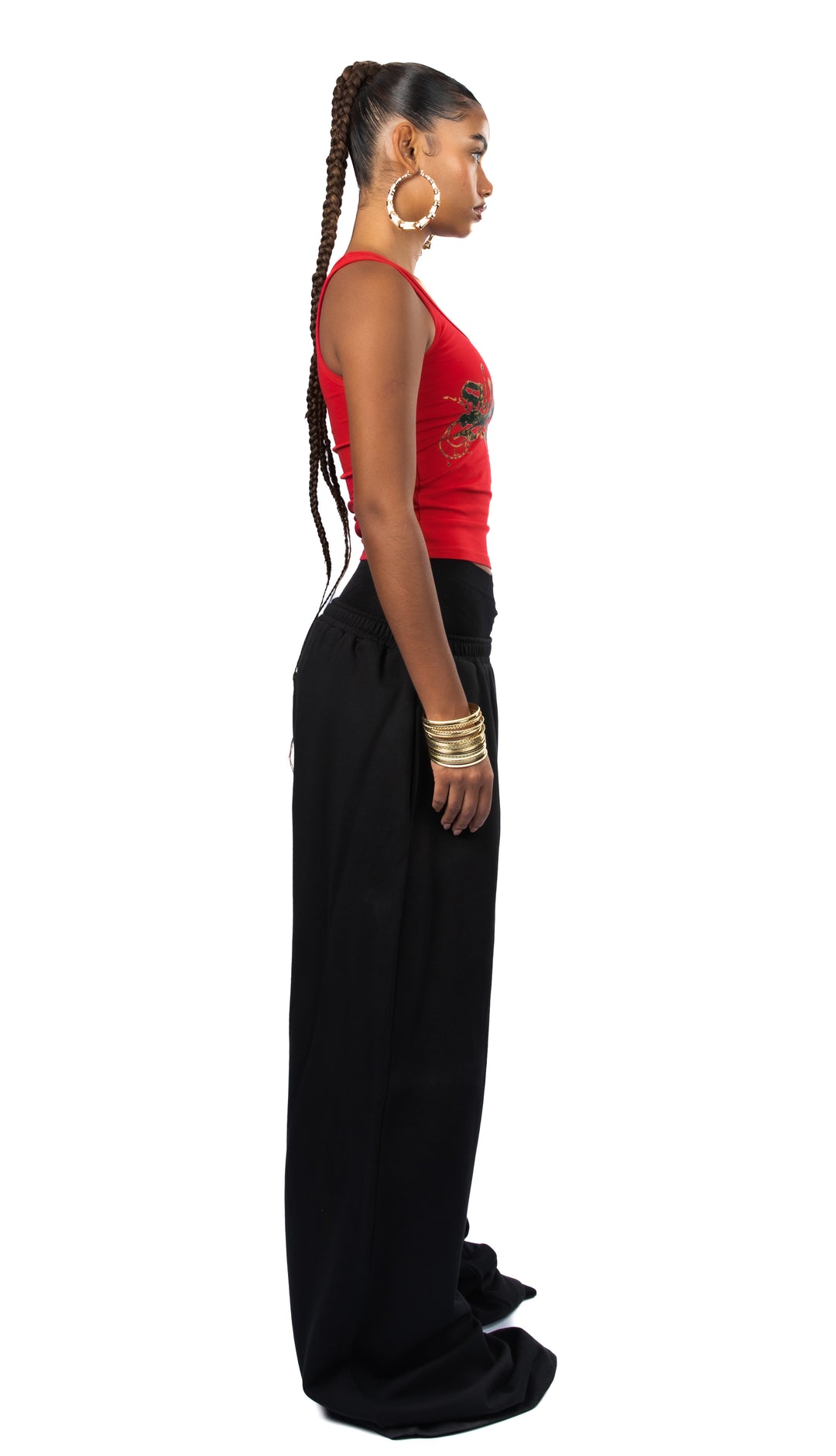 CHEETAH PRINT YMREE TANK TOP RED