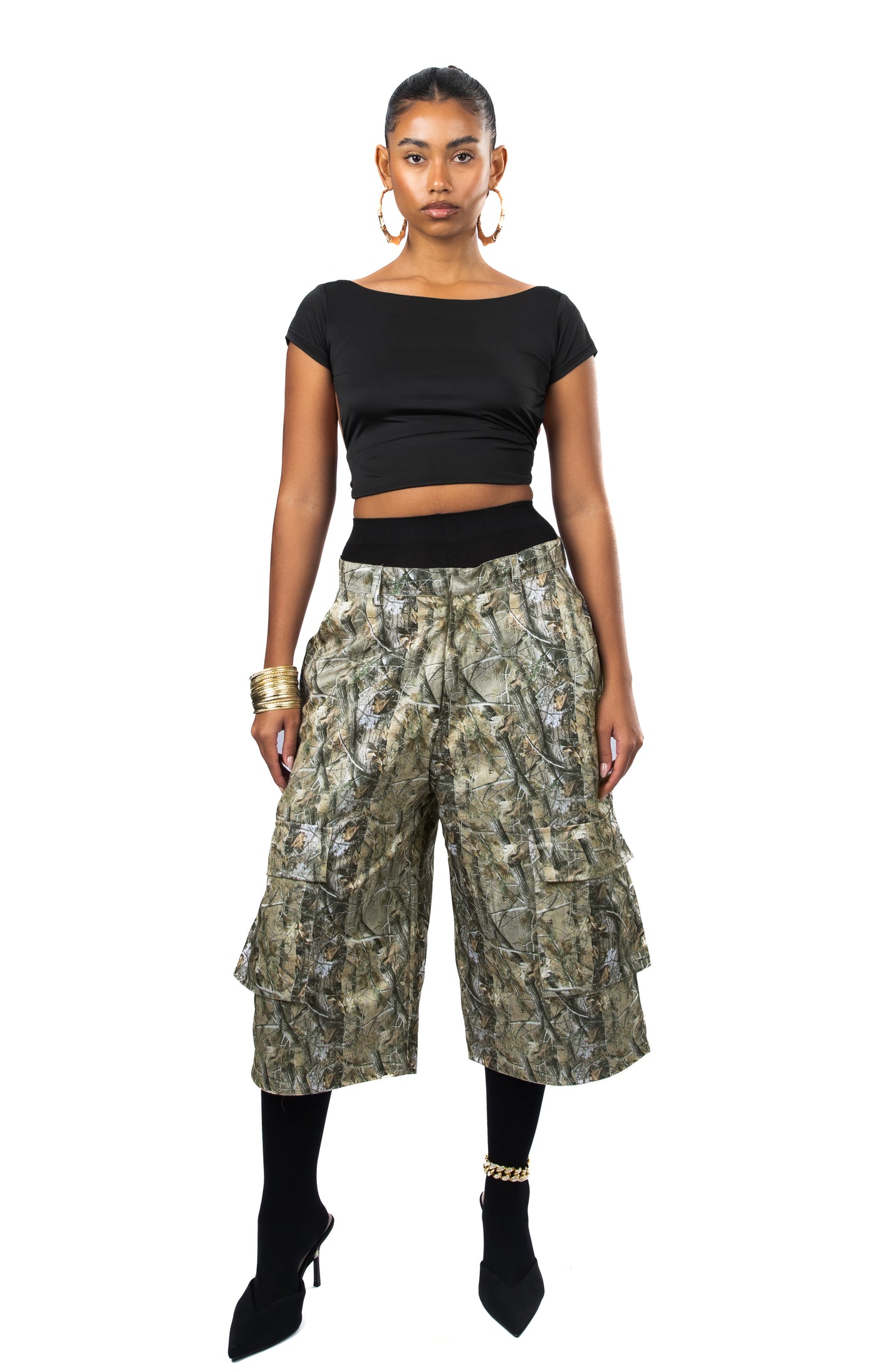 TREE CAMO OVERSIZED SHORTS