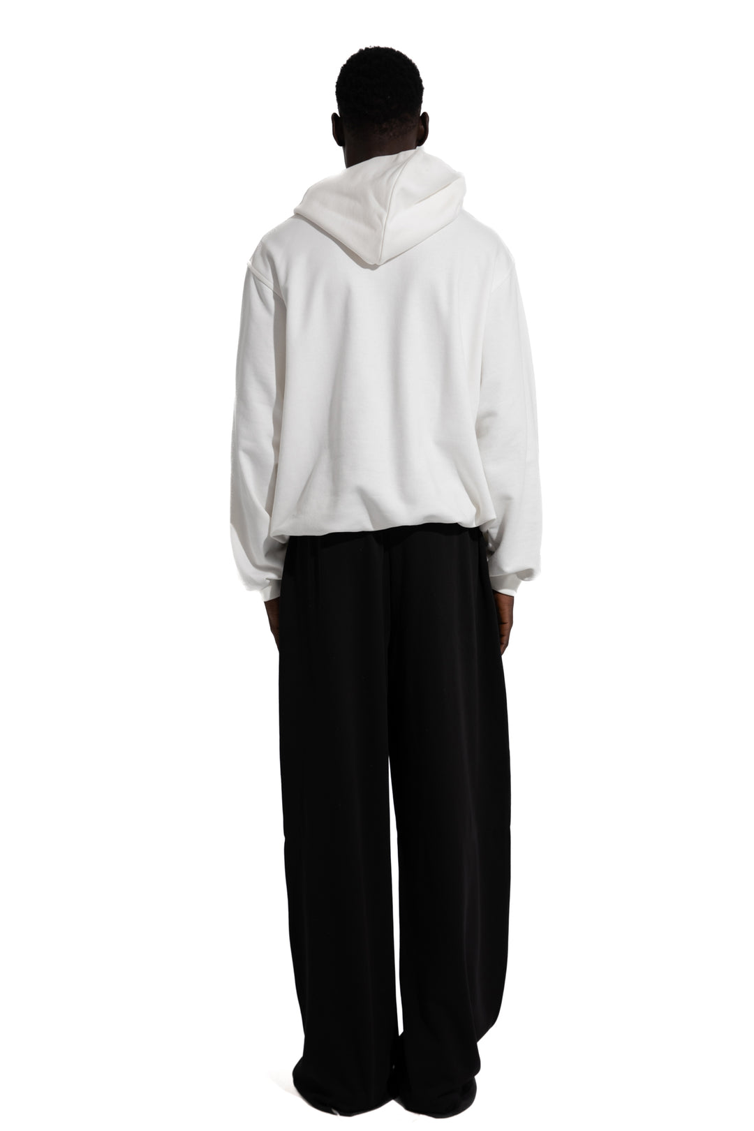 LOGO PRINT HOODIE IN WHITE