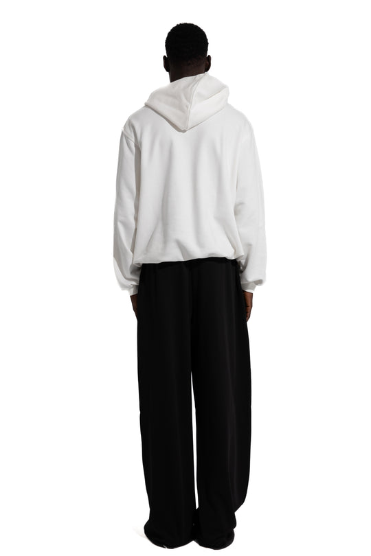 LOGO PRINT HOODIE IN WHITE