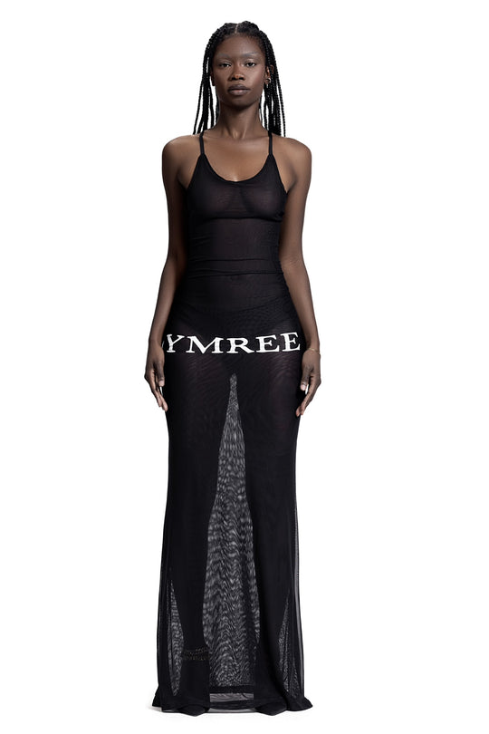 YMREE BLACK MESH DRESS