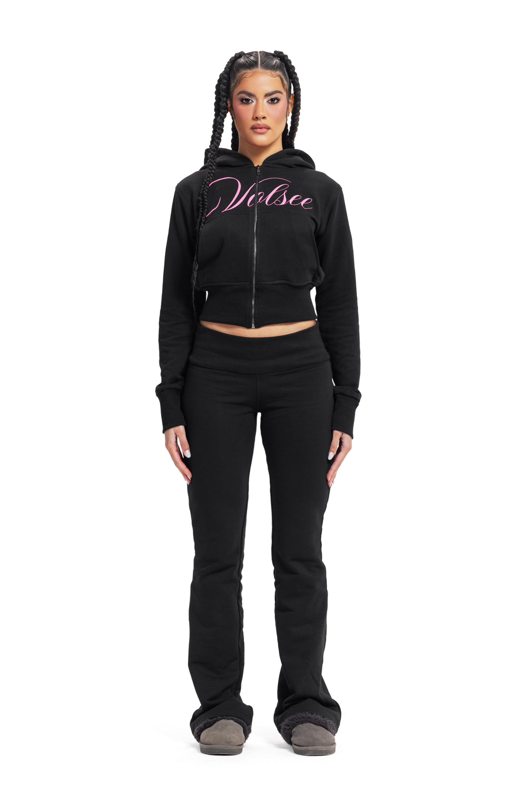 VOLSEE ZIP-UP HOODIE BLACK
