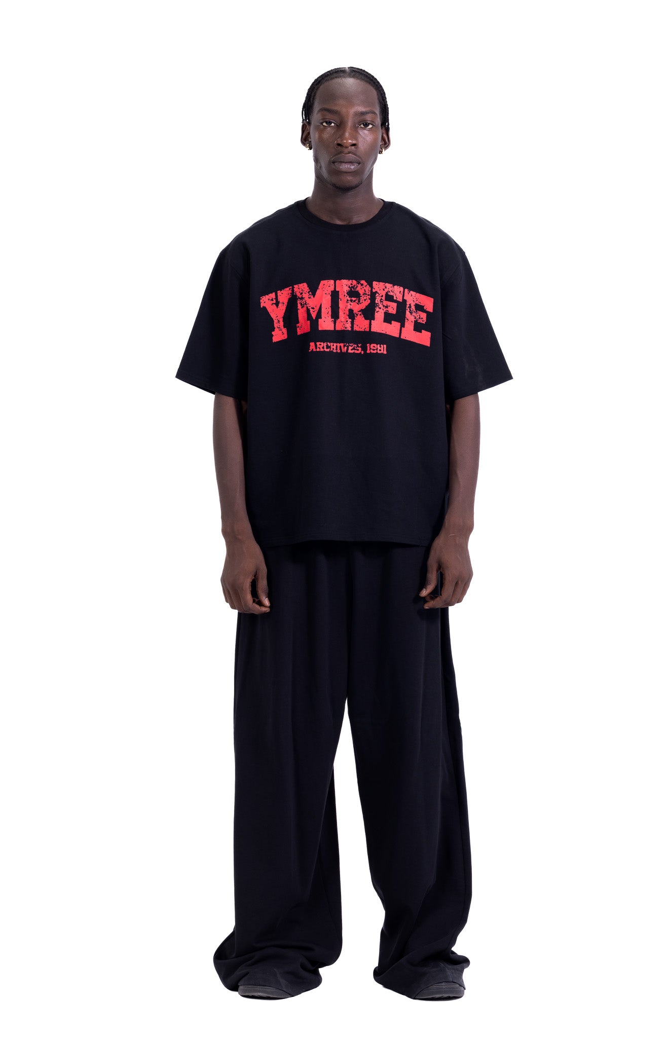 WASHED OUT RED YMREE OVERSIZED T-SHIRT