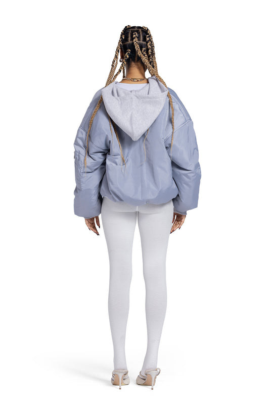 LIGHT GREY BOMBER JACKET