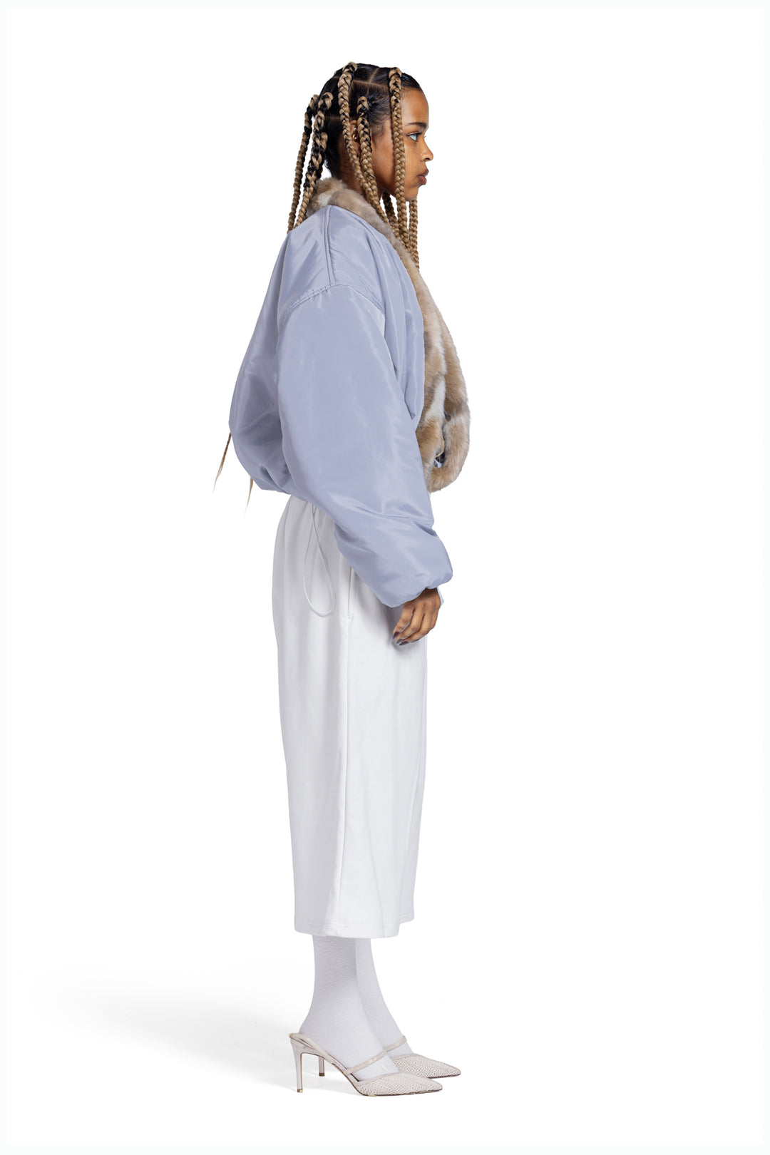 WATERPROOF GREY JACKET WITH FUR