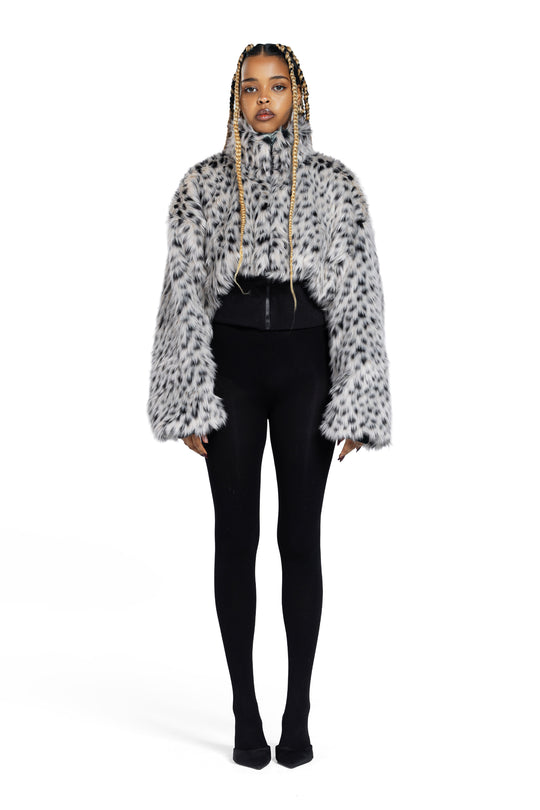 ASH FUR TIGH WAIST JACKET