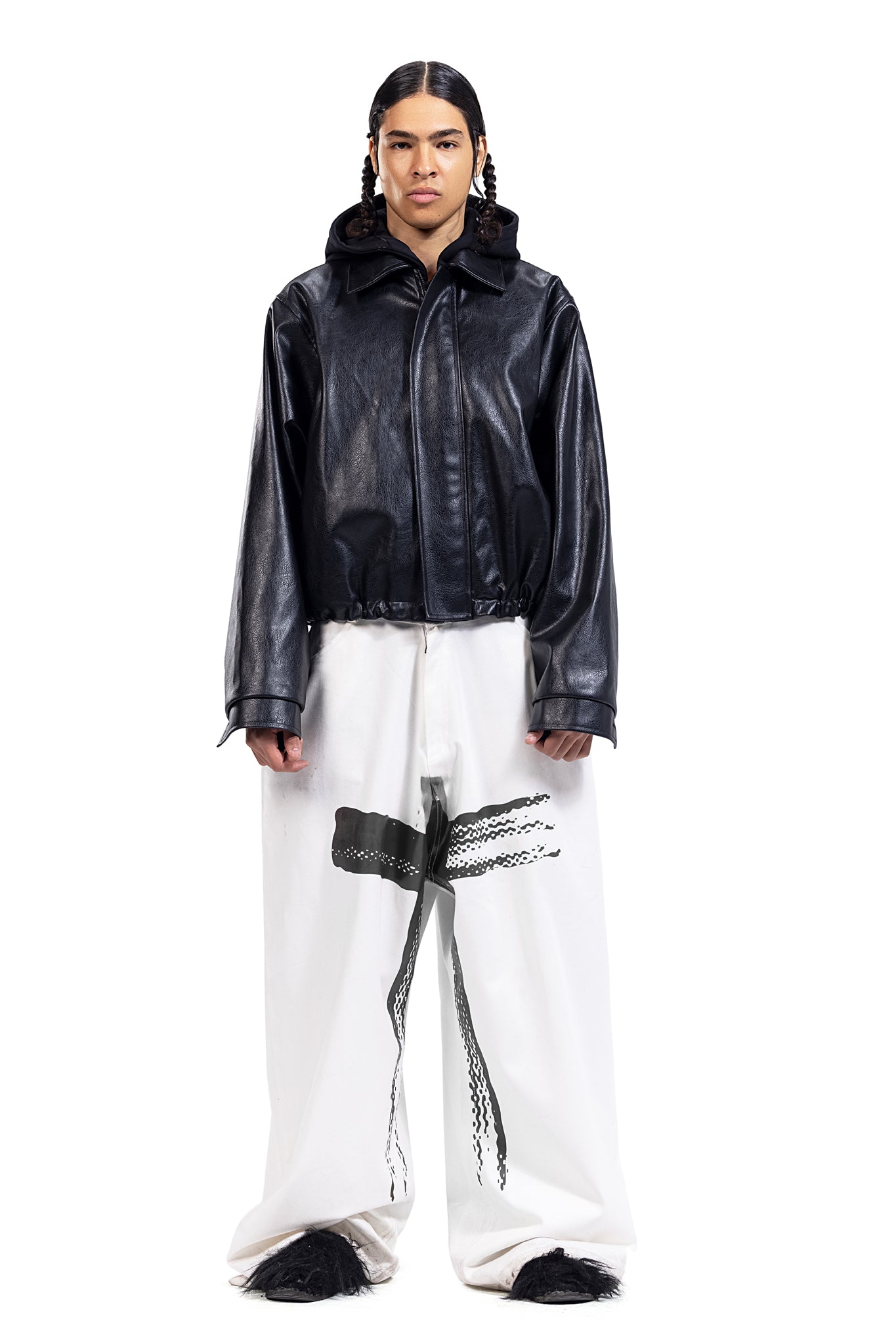 WASHED CROSS OVERSIZED PANTS