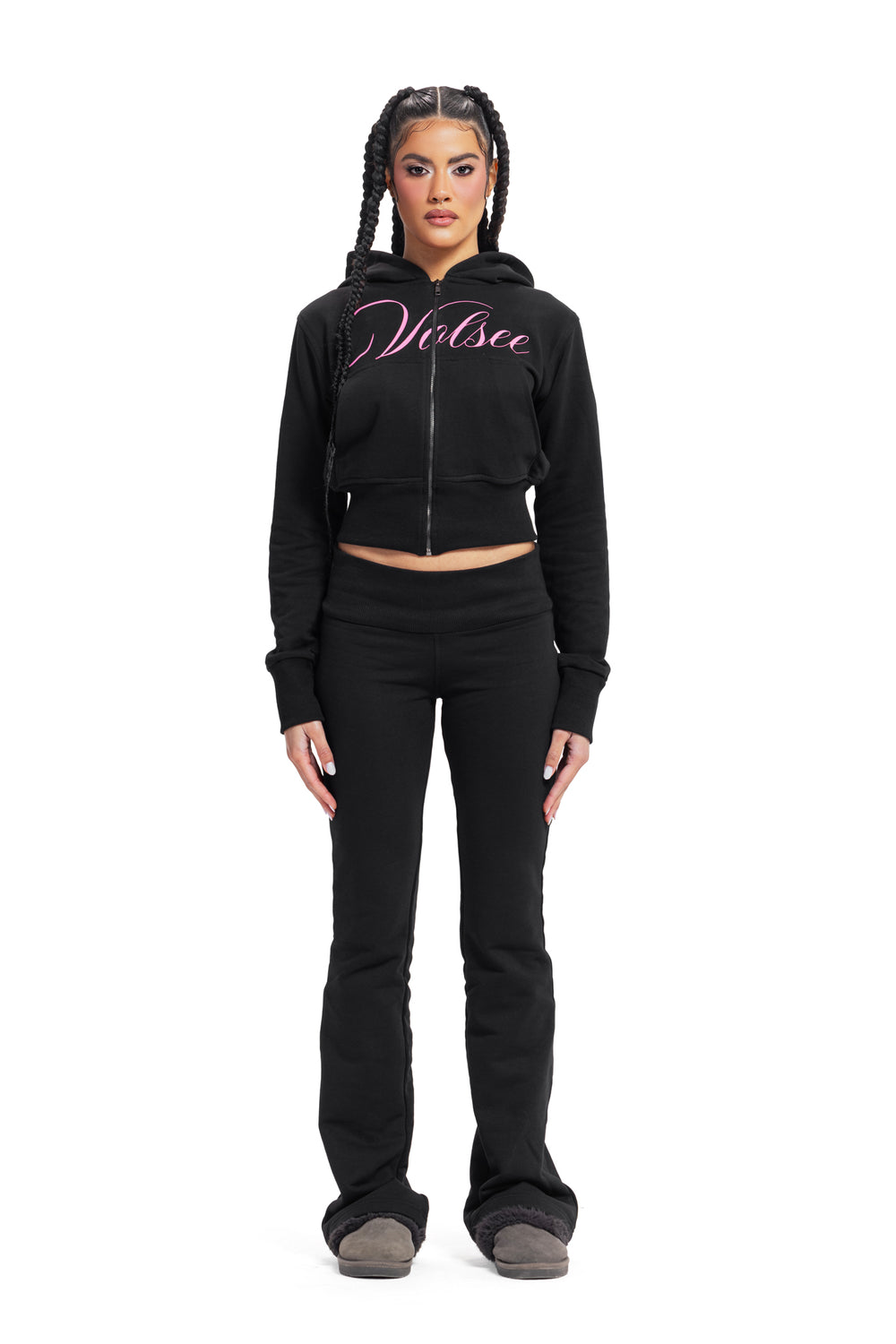 VOLSEE ZIP-UP HOODIE BLACK